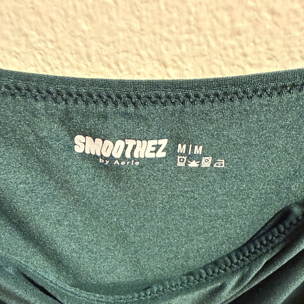 aerie Smoothez Tank Bodysuit in Forest Green - Picture 2 of 3